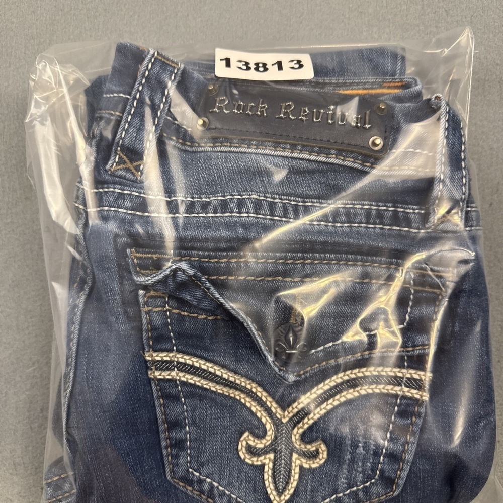 Rock Revival JEANS Womens 28/30 SKINNY Y2K Stretch THICK STITCH - Picture 10 of 10